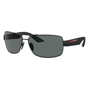 New PRADA LINEA ROSSA Black Polarised Rectangle PS 50ZS 1AB-02G Sunglasses Women